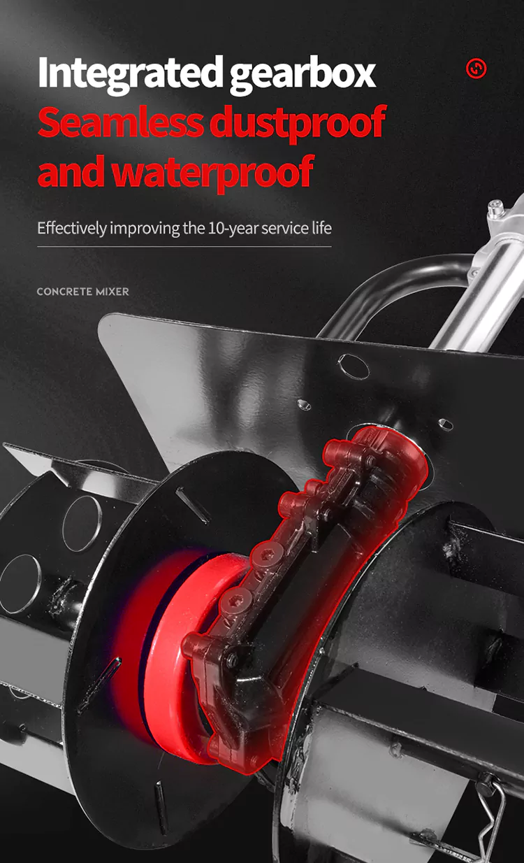 Compact Cement Mixer with Foldable Handle